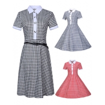 50s Summer grid dress M30325