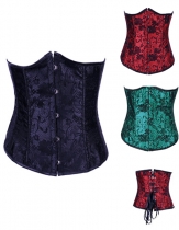sexy printing lace-up corset M1227