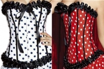 Sexy corset with black dot M1262