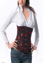 Sexy satin flower corset M1696