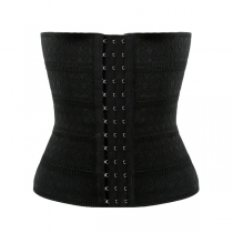 New arrival black steel bone lace corset for women M1326