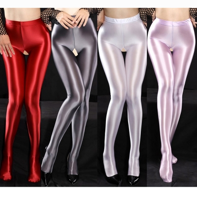 Sexy Open Crotch Bag Foot Even Crotch Silky High Elastic Tights Pantyhose XX18510