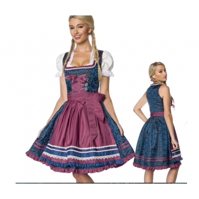 High Quality Traditional Bavarian Oktoberfest Beer Girl Costume m40664