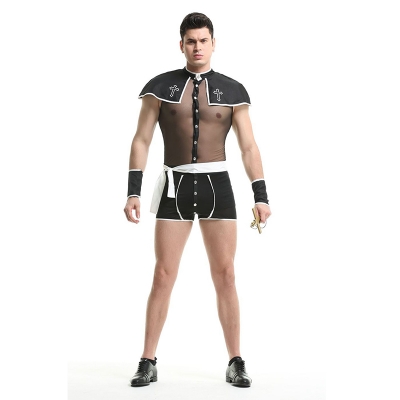 Theme Cosplay Male Missionary Sexy Club Pole Dancing Costume XY82216
