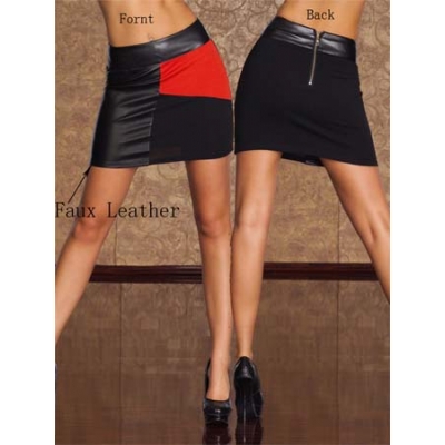 New Sexy Leather Skirt M312