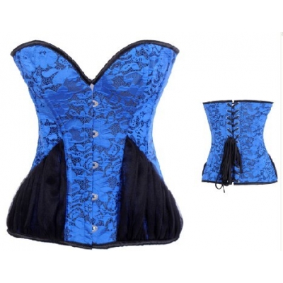 blue nice jacquard corset m1953