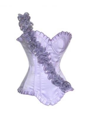 light purple sexy satin corset m1885E