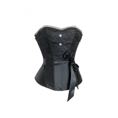 black jacquard corset with belt m1826g
