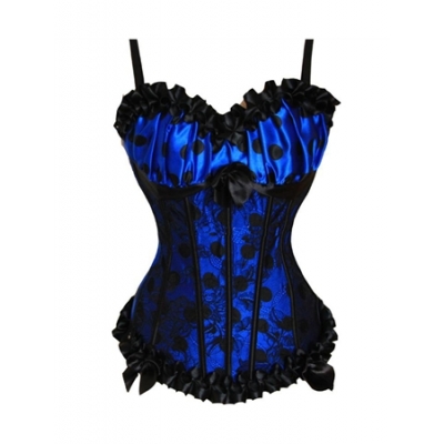blue corset with lace covered m1883d