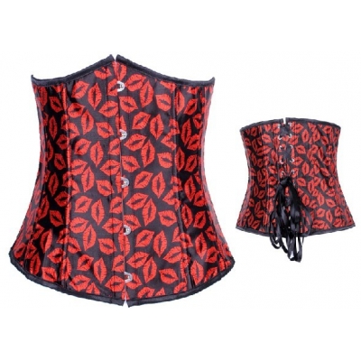 red underbust sexy satin corset m1862