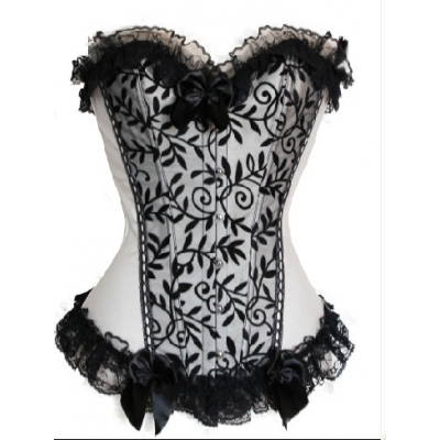 elegant white lace bundle of edge corset m1733B