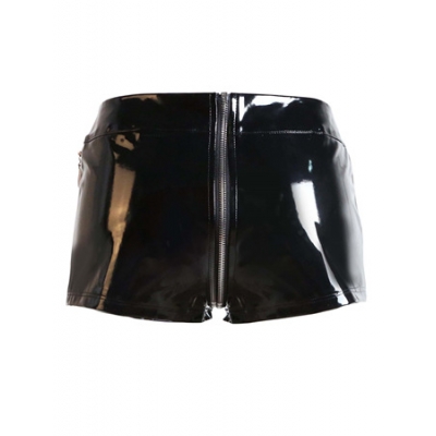 High Quality Women Black Leather Pants M7275