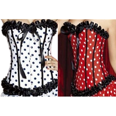 Sexy corset with black dot M1262