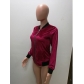 New fashiion sexy women red jacket short style with pocket M88080