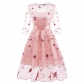 Retro Style Puffy Woman Party Sexy Night Elegant Casual Dresses CD1670