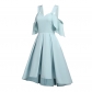 Sling Butterfly Sleeves Wedding Party Women Satin Club Dresses CD1731