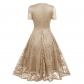 V-neck Midlength Lace Wedding Party With A Full Swing Dinner Dress CD1784