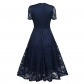 V-neck Midlength Lace Wedding Party With A Full Swing Dinner Dress CD1784