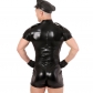 One Piece Sexy Patent Leather Lingerie Nightclub Stage Jumpsuit For Men N804