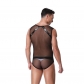 Pole Dancing Black Mesh See Through Bodysuit Men Erotic Costumes 20203