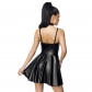 Backless Leather Sexy Vintage Dresses For Women Party Nightclub 20216