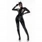 Shiny PU Leather Catsuit Zipper Over The Crotch Women Bodysuit XX6822