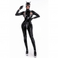 Shiny PU Leather Catsuit Zipper Over The Crotch Women Bodysuit XX6822