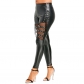 Matt PU Leather Tassel Pants Tights Leggings For Women XX6840