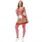 Oktoberfest Stripe Maid Cosplay Sexy Christmas Costume MS5008