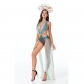 Queen Costume Backless Halter Cleopatra Cosplay Mesh Bodysuits MS4889