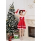 Christmas Performance Role Playing Costumes Pure Red Rabbit Skirt Suit SM7703