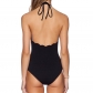 Black Sexy Backless One-Piece Swimwear M17092