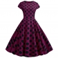 2022 Polka Dot Women Waist Temperament Swing Elegant Dress JY13654