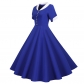 Solid Color Leisure Ball Gown Suit Collar Classy Slim Women Dresses JY14792