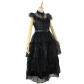 Addams Family Gauze Dress Costume Wednesday PROM Dress Cosplay YF411