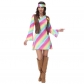 Sexy Halloween Gradient Striped Skirt Long Sleeve Cosplay Indian Dress Costume MS1781