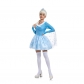 Princess Cosplay Aisha Dress Frozen Long Sleeve Winter Snow Scene Costume DL2059