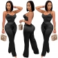 Recreational Temperament Sexy Long Straight Tube Rompers Women Jumpsuit X3717