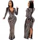 Sexy Hot Diamond Set Sequin Party Spring Sexy Dresses Women Casual X5002