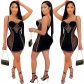 Package Hip Club Small Sling Bag Sexy Mesh One Piece Dress Women Party X5047