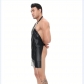 Men Sexy Leather Apron Sling Open Crotch Skirt Nightclub Stage Dress Costume N978