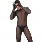 Net Yarn Sexy Men's Underwear Jumpsuit See Through Mesh Bodysuit Costume N995