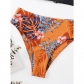Solid Color Patchwork Split Print Summer Lingerie Sexy Belt Bikini Swimwear A2202