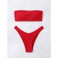 Solid Color Swimwear Swimsuit Strap Split Sexy Bikini Set A2204