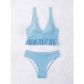 Hot Bikini Blue Tasseled Swimsuit  Lingerie Sexy Slim Fit Swimsuit A2211