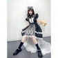 Black Sandwich Super Heavy Maid Costume Cosplay Cute Lolita Uniform Dress DL2026