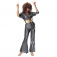Women Retro 70s Hippie Disco Dance Club Halloween Costume MS4995