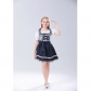 Traditional Oktoberfest Costume Munich Beer Dress Black And White Paid Dress MS4122