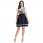 Traditional Oktoberfest Costume Munich Beer Dress Black And White Paid Dress MS4122