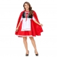 Halloween Little Red Riding Hood Cosplay Red Maid Fairy Tale Adult Costume SM20283